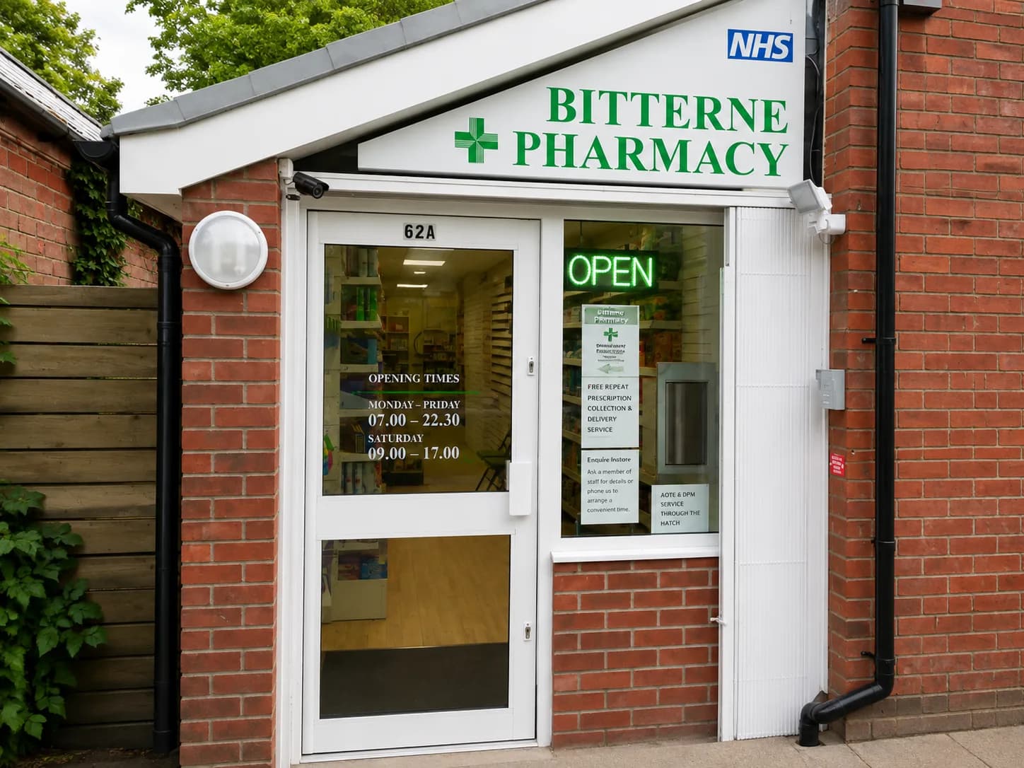 Exterior of Bitterne Pharmacy in Southampton